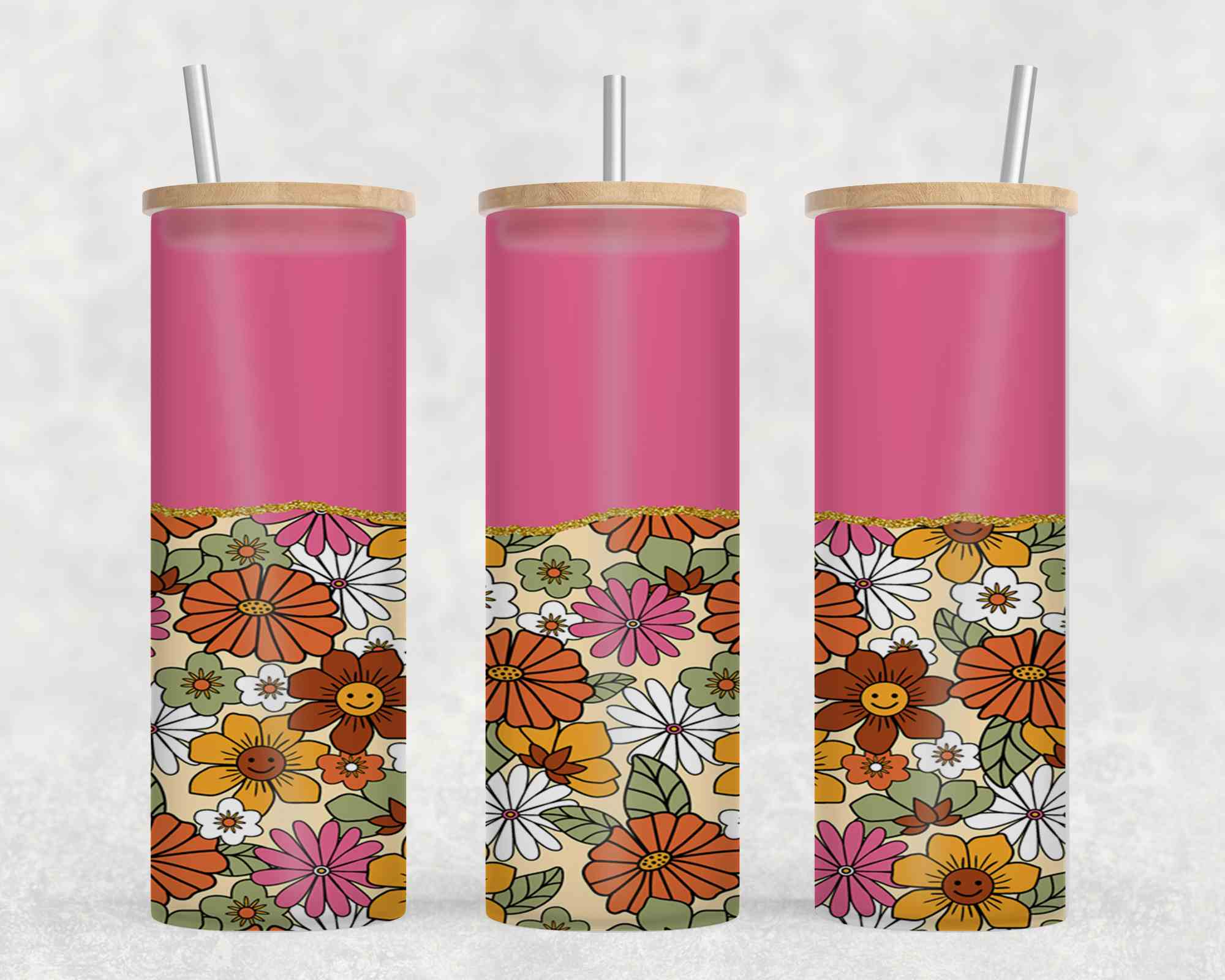 Rerto Pink Flowers-10603
